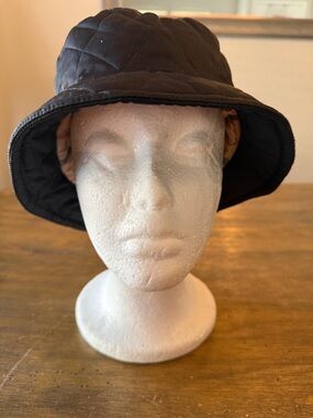 Burberry Panama Bucket Hat Nova Black Quilted Medium